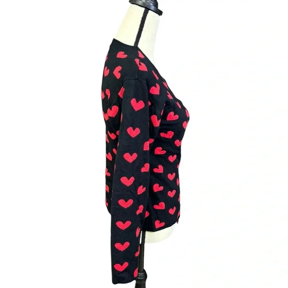 Revolve Lovers + Friends Loved Wrap Top Heart Sweater Small - Picture 5 of 10